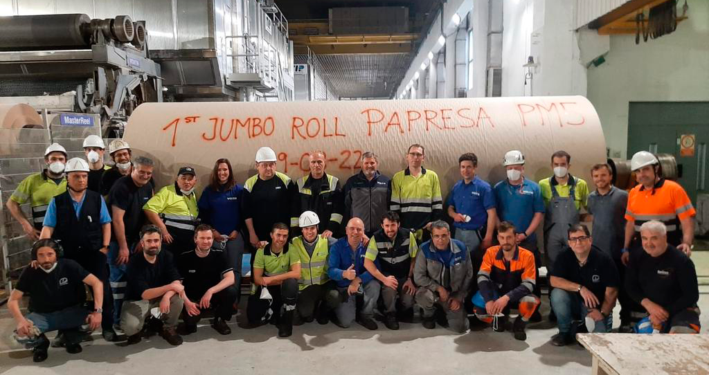 Papresa reconvierte su máquina PM5